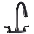 thumbnail image 1 of Dura Faucet Non-Metallic Dual Lever Pull-Down RV Kitchen Faucet - Venetian Bronze, 1 of 5