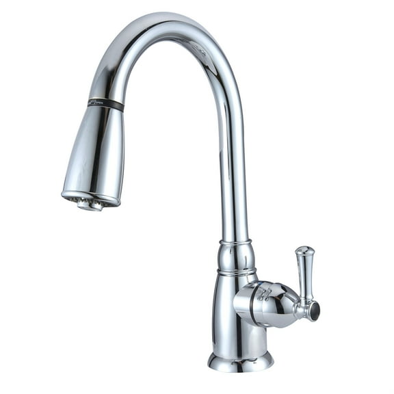Dura Faucet DF-PK160-CP RV Non-Metallic Pull-Down Kitchen Sink Faucet (Chrome)