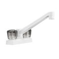 thumbnail image 1 of Dura Faucet Two Handle 4" Kitchen/Bar Faucet with Smoked Acyrlic Knobs for RVs - White, 1 of 5