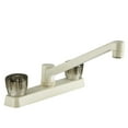 thumbnail image 1 of Dura Faucet Two Handle RV Kitchen Faucet w/Smoked Acrylic Knobs - Bisque Parchment, 1 of 5