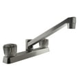 thumbnail image 1 of Dura Faucet Two Handle RV Kitchen Faucet w/Smoked Acrylic Knobs - Brushed Satin Nickel, 1 of 3