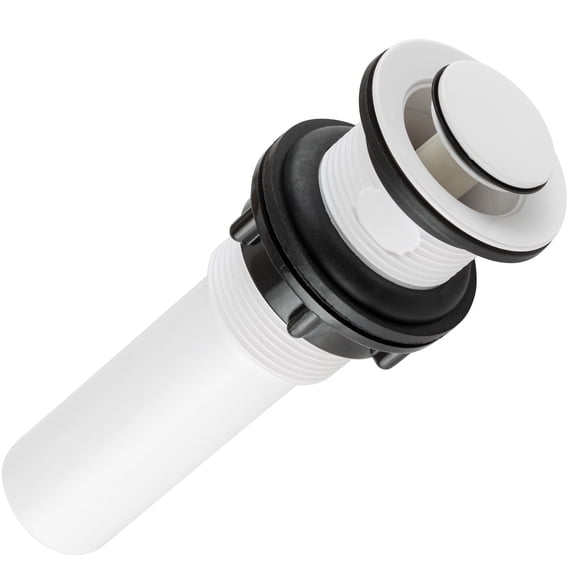 Dura Faucet Universal RV Bathroom Sink Pop-Up with No Overflow (White)