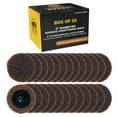 thumbnail image 1 of Dura-Gold 2" Diameter Surface Conditioning Discs Brown Coarse Sanding Grit (Box of 25) - R-Type Quick Change Roll Lock Connection - Surface Drill, Die Grinder, Strip, Grind & Remove Rust, Paint, 1 of 4