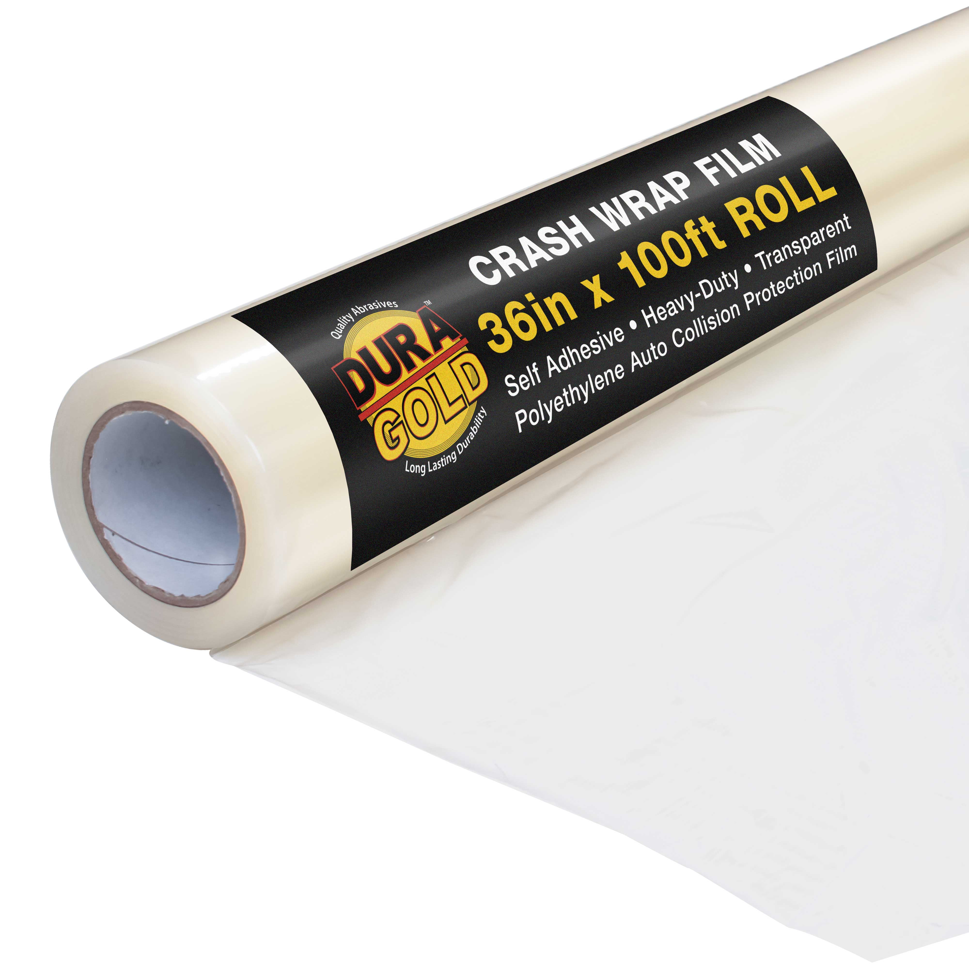 DuraGold Crash Wrap Film, 36inch x 100' Roll Strong Clear Auto Collision Wrap, Weather, Rain