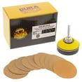 thumbnail image 1 of Dura-Gold Premium 2" Gold Hook & Loop Sanding Discs Variety Pack Box - 40, 60, 80, 120, 220, 320, 400, 600, 800, 1000 Grit (5 Sheets Each, 50 Total) & Drill Backing Plate, Auto, Woodworking, 1 of 6