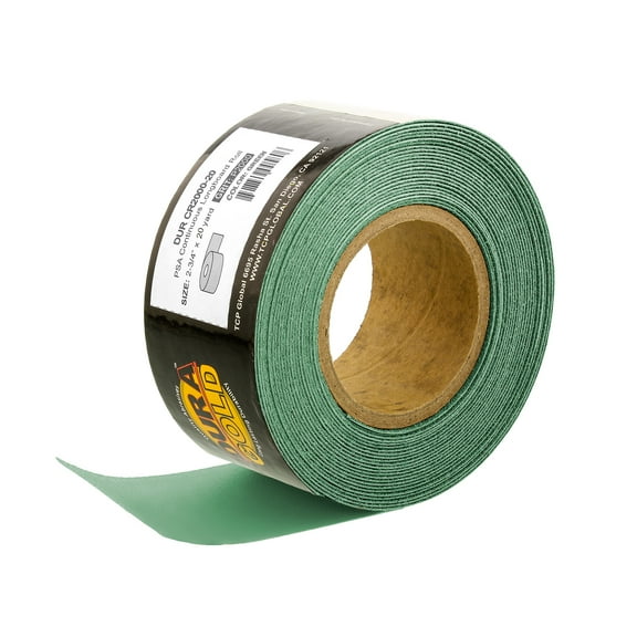 Dura-Gold Premium 2000 Grit Green Film PSA Longboard Sandpaper 20 Yard Long Continuous Roll, 2-3/4" Wide - Self Adhesive Sandpaper for Auto, Woodworking, Air File Sanders, Hand Sanding Blocks
