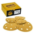 thumbnail image 1 of Dura-Gold Premium 5" Gold Sanding Discs - 180 Grit (Box of 50) - 9 Hole Pattern Dustless Hook & Loop Backing Sandpaper for DA Sanders, Aluminum Oxide Abrasive - Sand Auto Paint, Woodworking Wood, 1 of 5