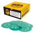 DuraGold Premium 5" Green Film Sanding Discs, 8Hole Pattern, 50 Disc