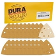 thumbnail image 1 of Dura-Gold Premium Triangle Mouse Sanding Sheets - 60 Grit (Box of 24) - 6 Hole Pattern Hook & Loop Triangular Shaped Mouse Sander Discs - Aluminum Oxide Abrasive Sandpaper - Woodworking, Crafting, 1 of 6