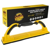 Dura-Gold Pro Series Adjustable Radius Flex Longboard Hand Sanding File Block with Both Hook & Loop Backing and PSA Backing Conversion Adapter Pad, Use Continuous Rolls or Sandpaper Sheets
