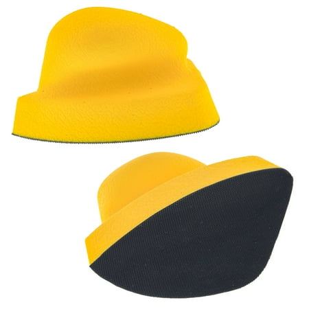 Dura-Gold Pro Series Mouse Sandpaper Shaped Hand Sanding Block Pad for Hook & Loop Mouse Size Sander Discs, 2 Pack - Sander pad for Auto Car Paint Prep, Corner Sand Wood Woodworking Furniture
