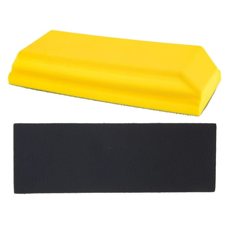 Dura-Gold Pro Series Rectangle 7-3/4" x 2-3/4" Hand Sanding Block Pad with Hook & Loop Backing and PSA Sandpaper Conversion Adapter Pad - Auto Paint Prep Sand Shape Contour Woodworking Furniture
