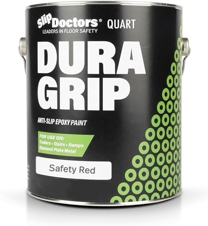Dura Grip AntiSlip Paint (Quart, Black) for Concrete, Wood, Tile and