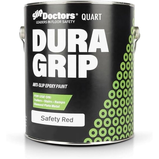 Dura Grip AntiSlip Paint (Quart, Black) for Concrete, Wood, Tile and