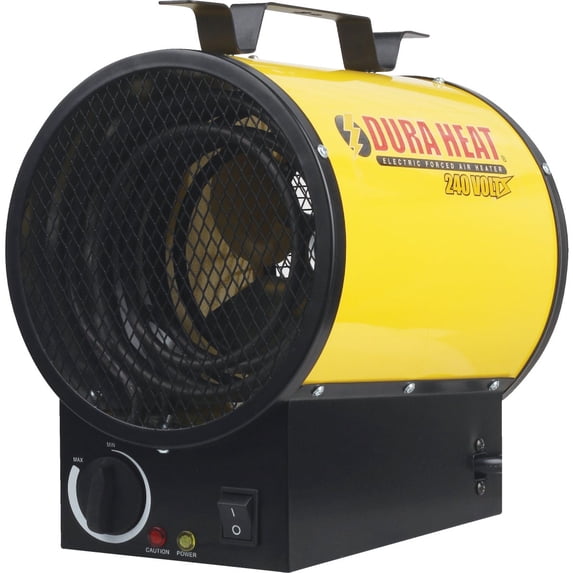 DuraHeat Electric Forced Air Heater - 240 Volt - Stainless Steel - Electric - 4000 W - 4000 W - 20 A - Portable - Yellow