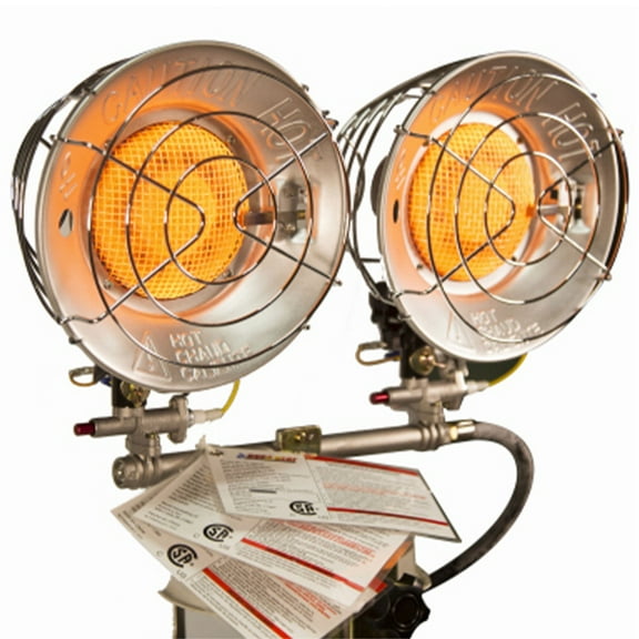 Dura Heat Propane Tank Top Infrared Heater, 18,000–30,000 BTU, 1,000 sq.ft.