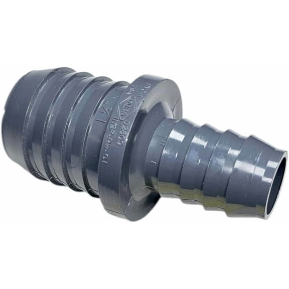 25 pack Dura Lasco Plastics Barbed Reducing Coupler Schedule 40 PVC Multiple Sizes Secure with Hose Clamps USA-Made - (2" x 1 1/2" (1429-251)) (2'' x 1'')