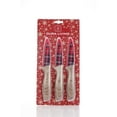 thumbnail image 1 of Dura Living 3-Piece Paring Knife Set, 3.5" Stainless Steel Blades with Festive Holiday Prints and Matching Blade Guards, Ergonomic Wood Look Handles, Ideal for Gift Giving, Cooking, and Kitchen Prep, 1 of 2