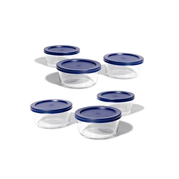 Dura Living Glass Food Kitchen Storage Containers - 12 Piece Set (2 cup) - Premium Storage Solution