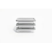 Dura Living Glass Food Kitchen Storage Containers - 6 Piece Rectangular Set (3 cup) - Premium Storage Solution
