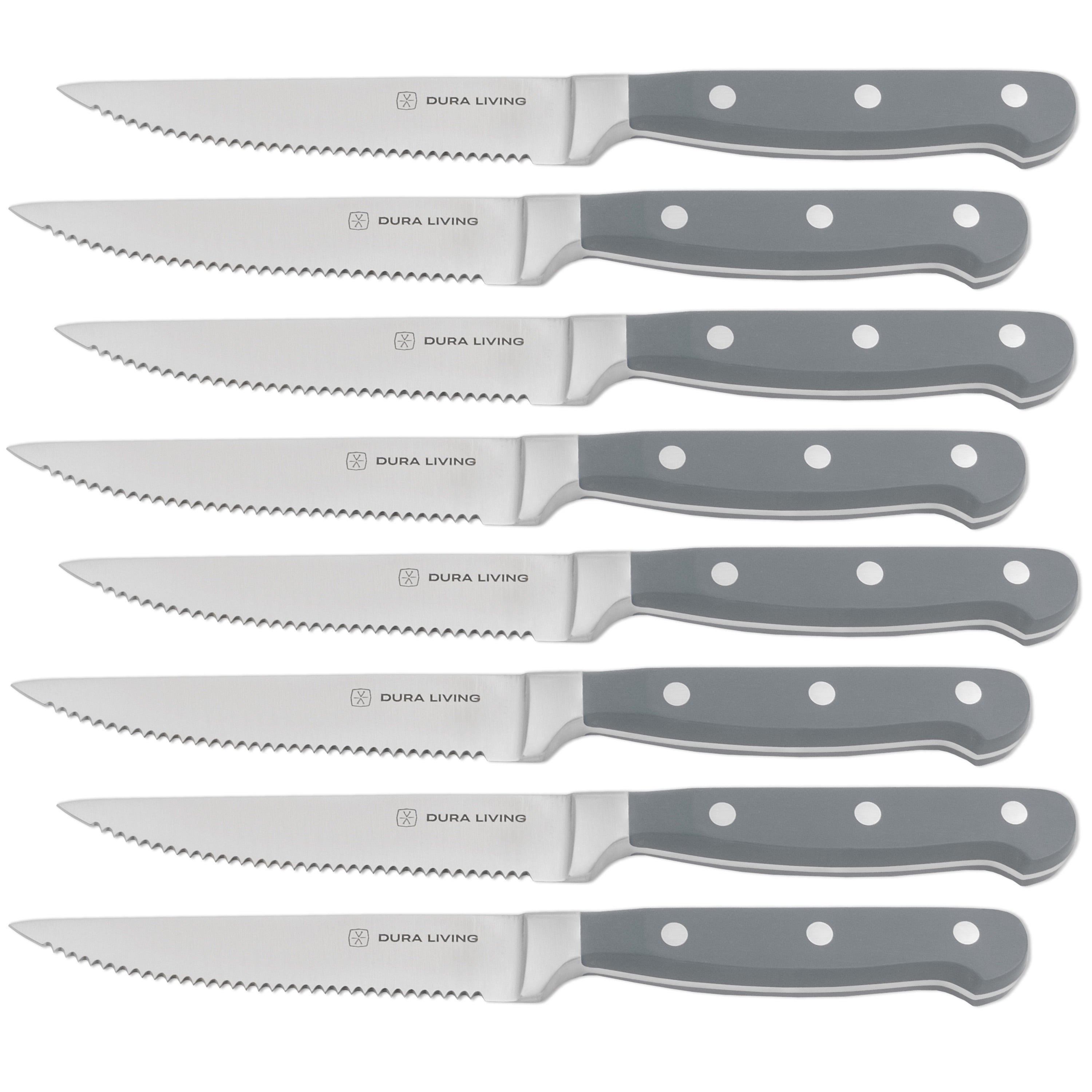 Dura Living Steak Knives Serrated Steak Knife Set of 8 High