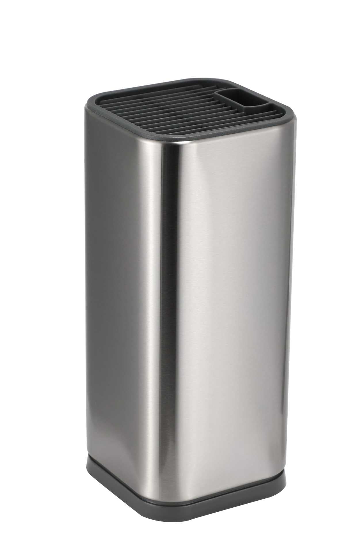 Silver Stainless Steel Universal Knife Block Holder with Scissor Slot