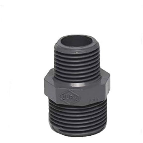 Dura PVC Reducing Nipple - Size : 1 1/2" x 1" - (5 Pack)