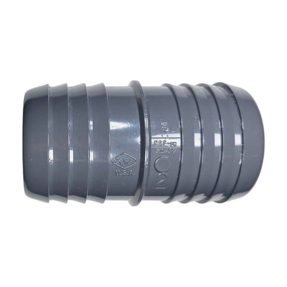 Dura Plastics Barbed Coupler  Schedule 40 PVC Hose Connector  Multiple Sizes (1/2 to 2)  Secure with Hose Clamps  USA-Made Irrigation Fitting (5 pack) (1 1/2" (1429-015))