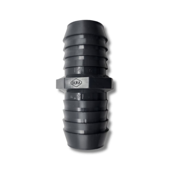 (25 pack) Dura Plastics Barbed Coupler Schedule 40 PVC Hose Connector Secure with Hose Clamps USA-Made Irrigation Fitting (1 1/2" (1429-015))