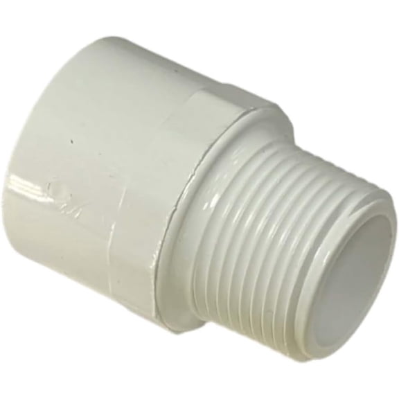 10-Pack Dura Plastics PVC Adapter Slip Male Thread (MPT) Schedule 40 Pipe Adapter for Irrigation & Plumbing (1/2", 3/4", Reducing Variations) | 436-005 (1/2" PVC Male Adapt (S x MPT))