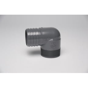 Dura Plastics | PVC Insert Combination 90 Elbow | Schedule 40 Black | 1/2" x 3/4" (INSERT X MIPT) | High-Flow Capacity | Plumbing, Irrigation, Pool, Spa, DIY Projects