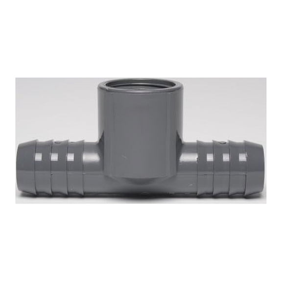 Dura Plastics | PVC Insert Combination Tee | Schedule 40 Black | 1-1/4" (INSERT X INSERT X FIPT) | High-Flow Capacity | Plumbing, Irrigation, Pool, Spa, DIY Projects