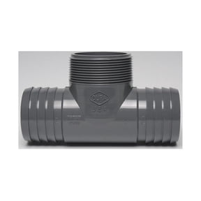 Dura Plastics | PVC Insert Combination Tee | Schedule 40 Black | 1/2" (INSERT X INSERT X MIPT) | High-Flow Capacity | Plumbing, Irrigation, Pool, Spa, DIY Projects
