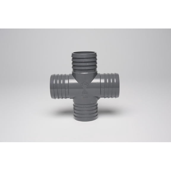 Dura Plastics | PVC Insert Cross | Schedule 40 Black | 1-1/4" (INSERT) | High-Flow Capacity | Plumbing, Irrigation, Pool, Spa, DIY Projects