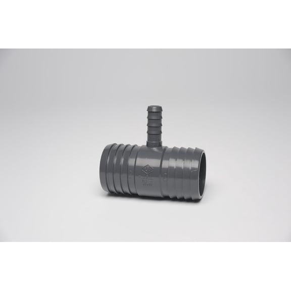 Dura Plastics | PVC Insert Reducing Tee | Schedule 40 Black | 1-1/2" x 1-1/2" x 1/2" (INSERT X INSERT X REDUCING INSERT) | High-Flow Capacity | Plumbing, Irrigation, Pool, Spa, DIY Projects (1401-209)