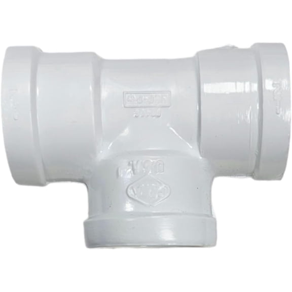 10 Pack Dura Plastics PVC Threaded Tee (TxTxT) Schedule 40 PVC Fitting with Female Threaded Ends Irrigation - 405-007 (1/2'' 10 Pack (P12TT-10))