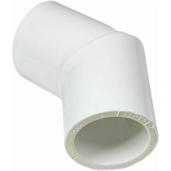 Dura Plastics Schedule 40 1 1/2" PVC 45 Elbow (S x S) | Slip (Socket) connections | Irrigation & Plumbing | 10 Pack - 417-015