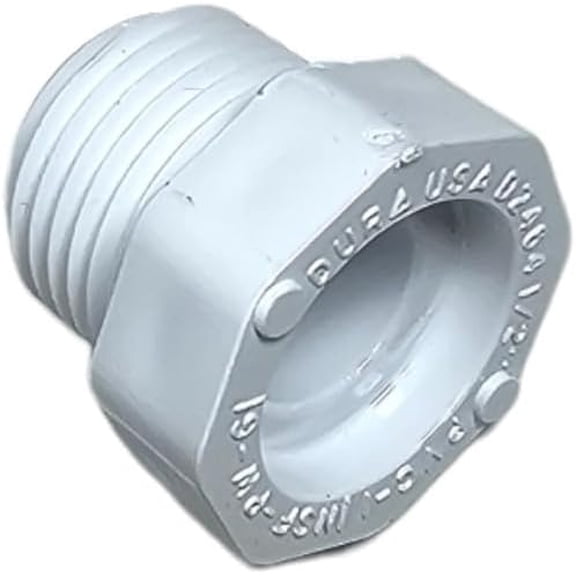 Dura Plastics Schedule 40 3/4'' 10 Pack PVC Threaded Plug | Leak-proof closure | Irrigation & Plumbing | 10 Pack - 450-007
