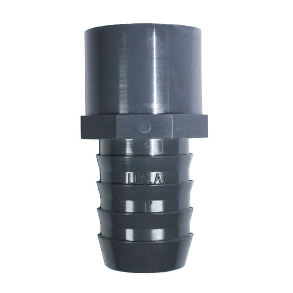 Dura Plastics Schedule 40 PVC 3/4" PVC Insert x 3/4" Barb Adapter | Durable Leak-proof Transition | Irrigation & Plumbing | USA Made | 10 Pack - 1432-007