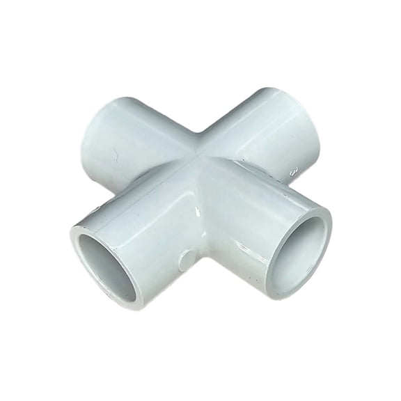 10 pack Dura Plastics Schedule 40 PVC Slip Cross | High-Capacity 4-Way Connection | Irrigation & Plumbing | 420-015 | 1 1/2" 5 Pack (P112X-5)