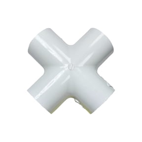 10 Pack Dura Plastics Schedule 40 PVC Slip Cross | High-Capacity 4-Way Connection | Irrigation & Plumbing | 420-005 - 1/2"