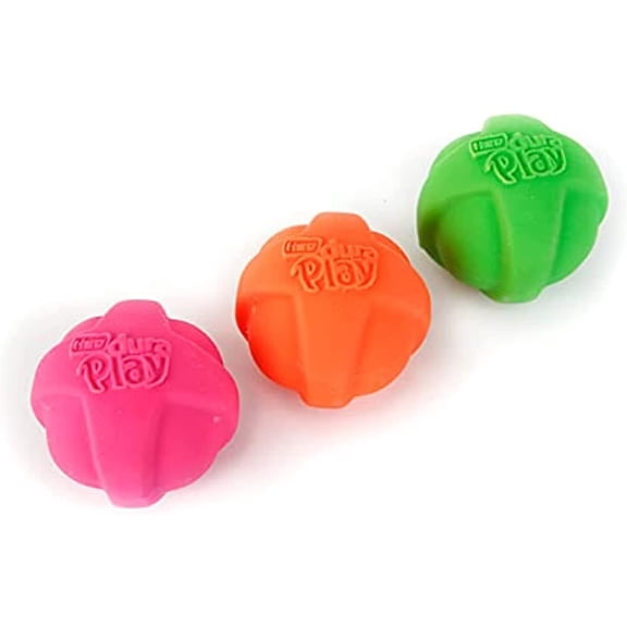 Dura Play Bacon Scented Squeak Ball Dog Toy for Small Breeds, 3 Pack