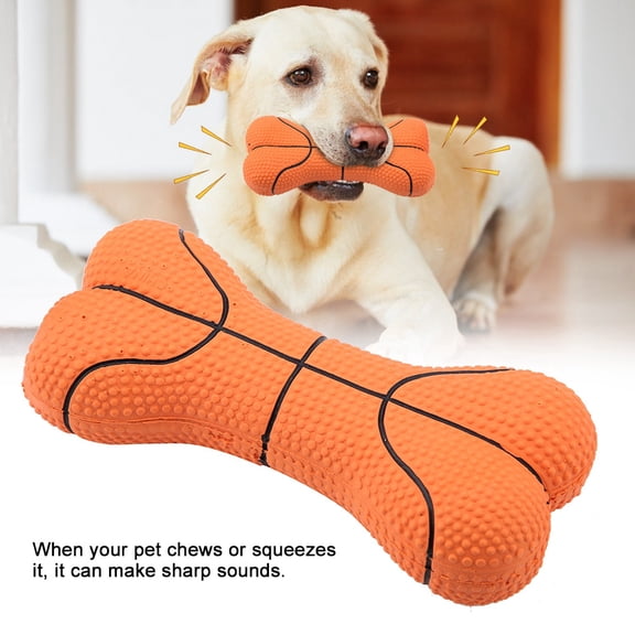 Dura Play Bone Dog Toy, Non- Dog Squeaky Toy, For Pets Fetching And Tossing Games