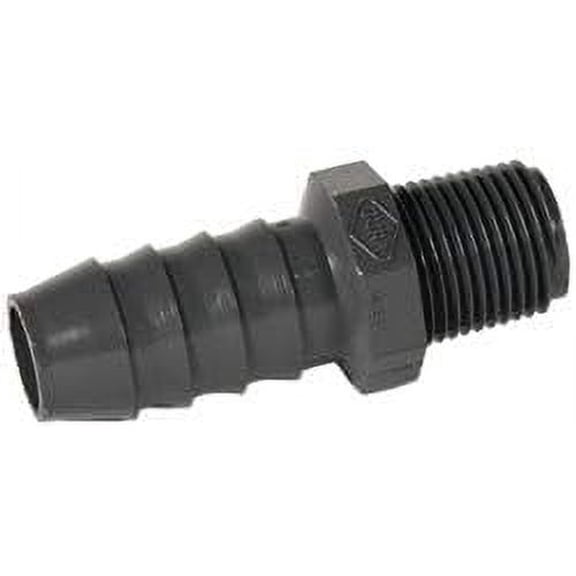 Dura Schedule 40 PVC Straight Insert Adapters 1-1/2" MPT x 1" Hose Barb