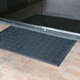 thumbnail image 1 of "Dura-Scraper Checkered" Commercial Entrance Mat - 3/8 in x 3 ft x 5 ft - Black Rubber Doormats, 1 of 7