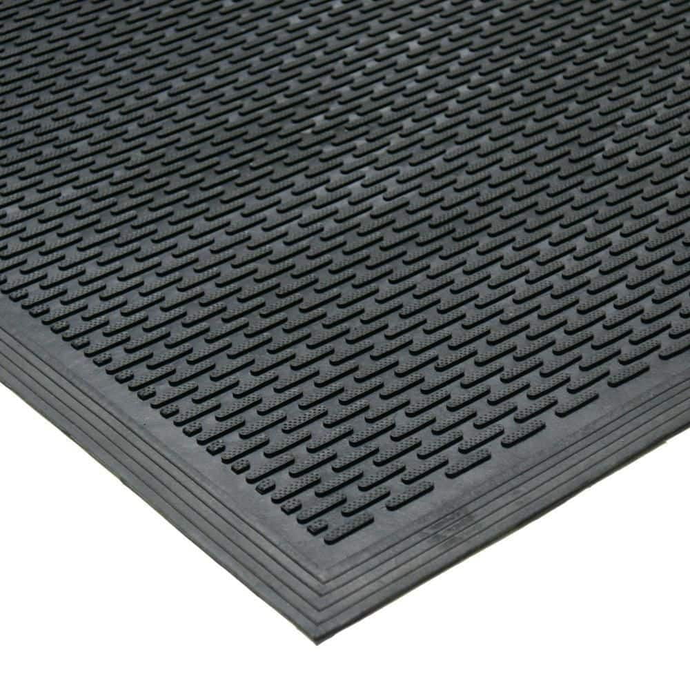 DuraScraper Linear 60 in. x 36 in. Black Rubber Door Mat
