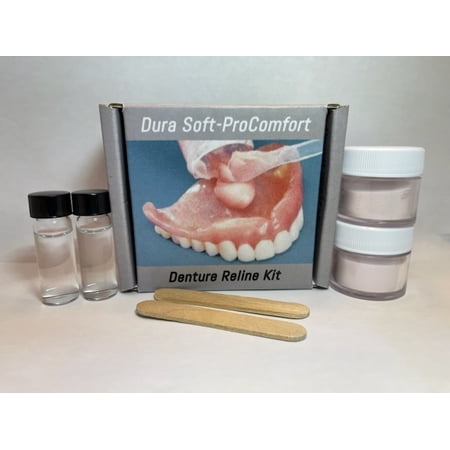 Dura Soft-ProComfort "Soft" Denture Reline Kit (Relines 2 Dentures) Do-It-Yourself Denture Reliner