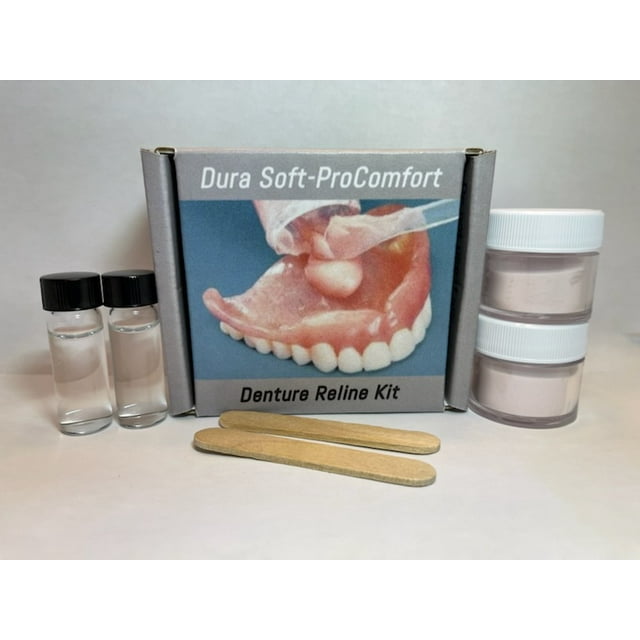 Dura DIY Denture Reline Kit for Upper & Lower Fit Comfort Cushion (Relines 2