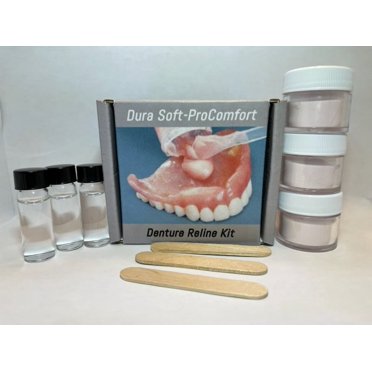 E&E Denture Soft Reline Kit – Long-Lasting Silicone Grip – Pink – Multi-Use – DSRK