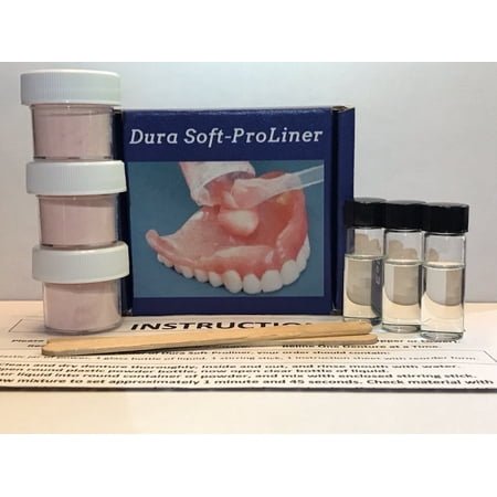 Dura Soft-ProLiner - Denture Reline. "Do It Yourself" denture reliner kit.